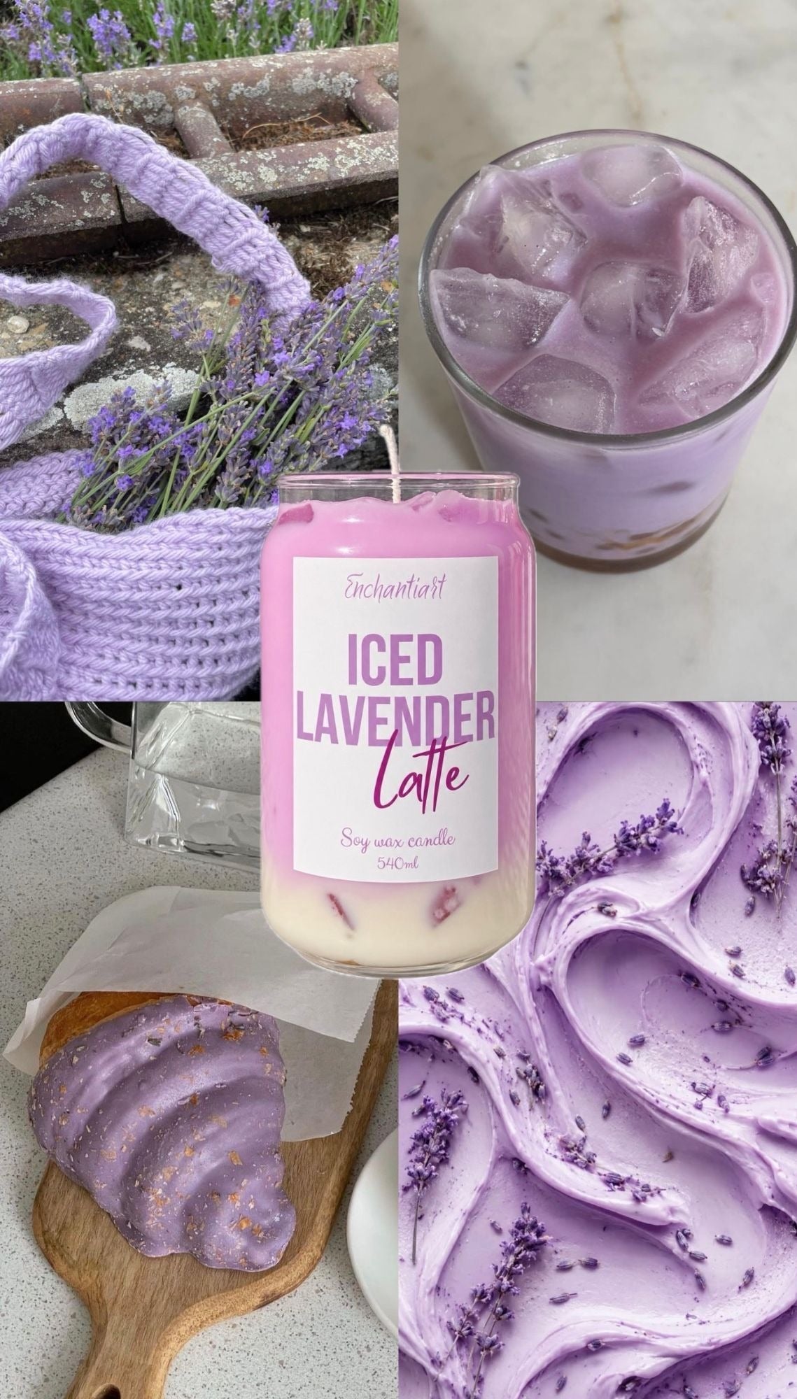 Bougie Iced Lavender Latte, Enchantiart