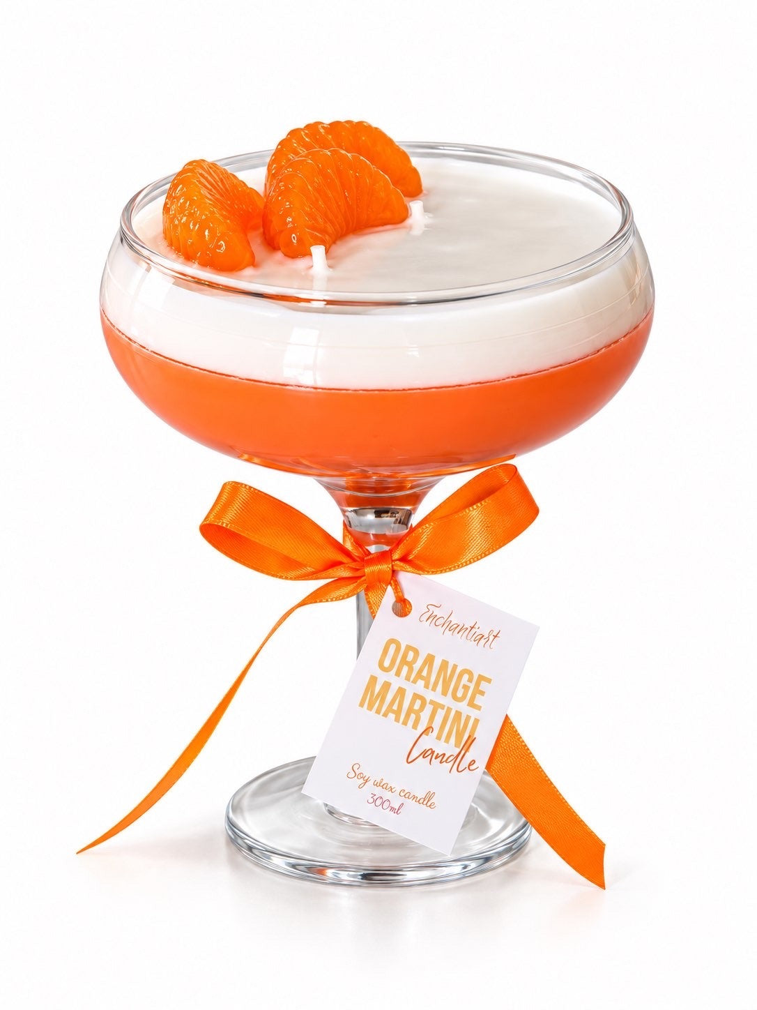 Bougie Orange Martini, Enchantiart