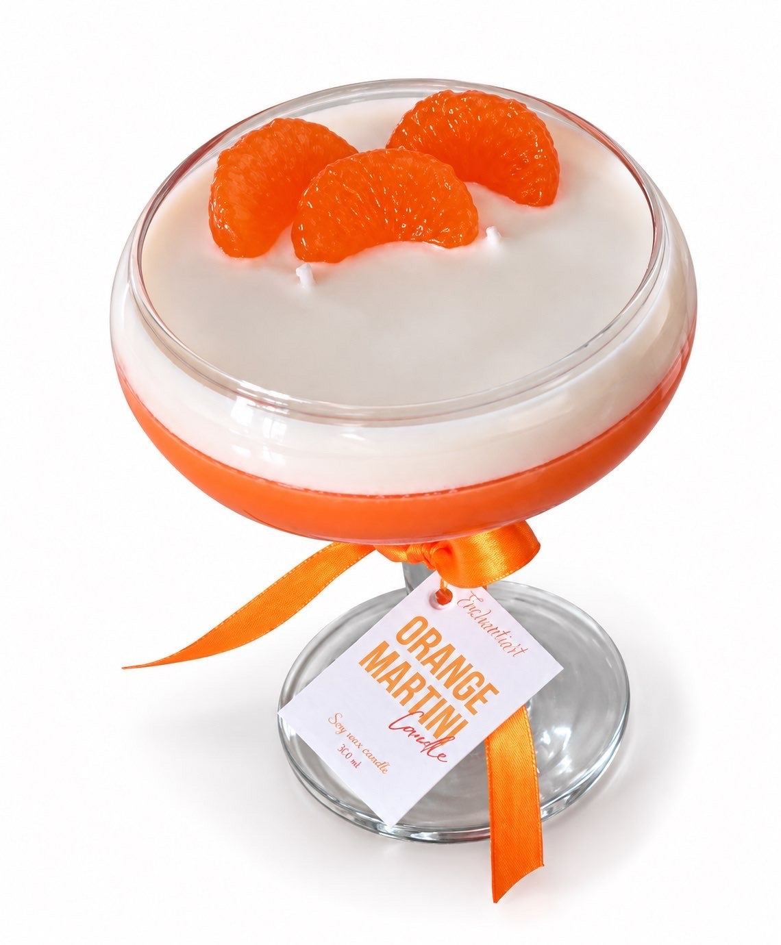 Bougie Orange Martini, Enchantiart