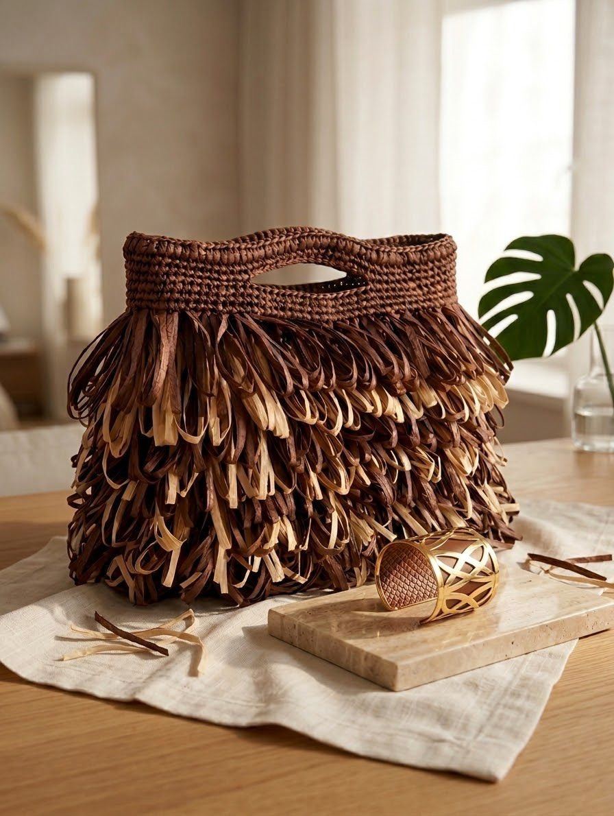 Sac crochet & raphia "LE BOHO SAUVAGE"