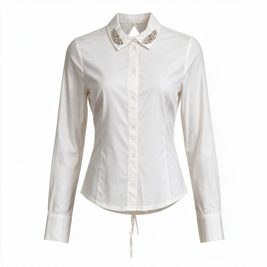 Chemise avec strass et dos ouvert - Divided