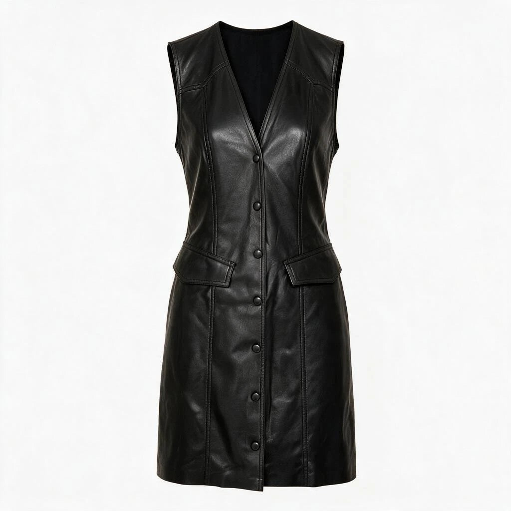 Robe courte en similicuir - Nanushka