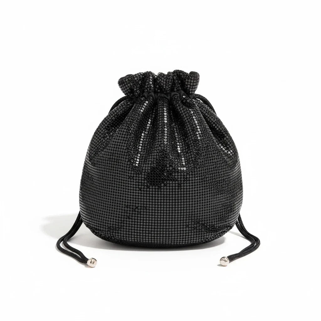 Small black sequin bag