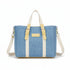 Jeans Bleu Clair & Cuir Beige