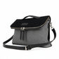 Pochette avec bandoulière en jeans et cuir