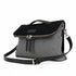 Pochette avec bandoulière en jeans et cuir