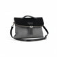 Pochette avec bandoulière en jeans et cuir