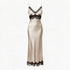 Robe nuisette en viscose avec dentelle - Reserved
