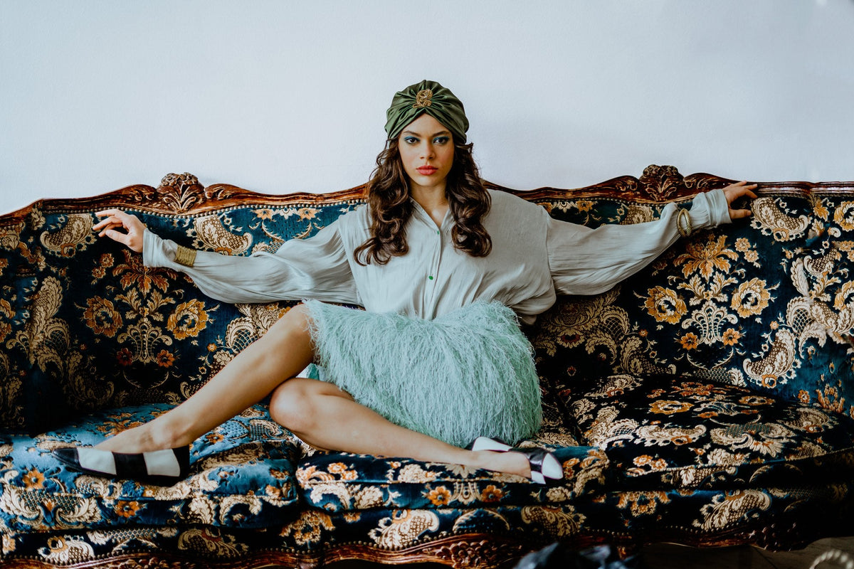 Khaki Green Turban – Aichwarya