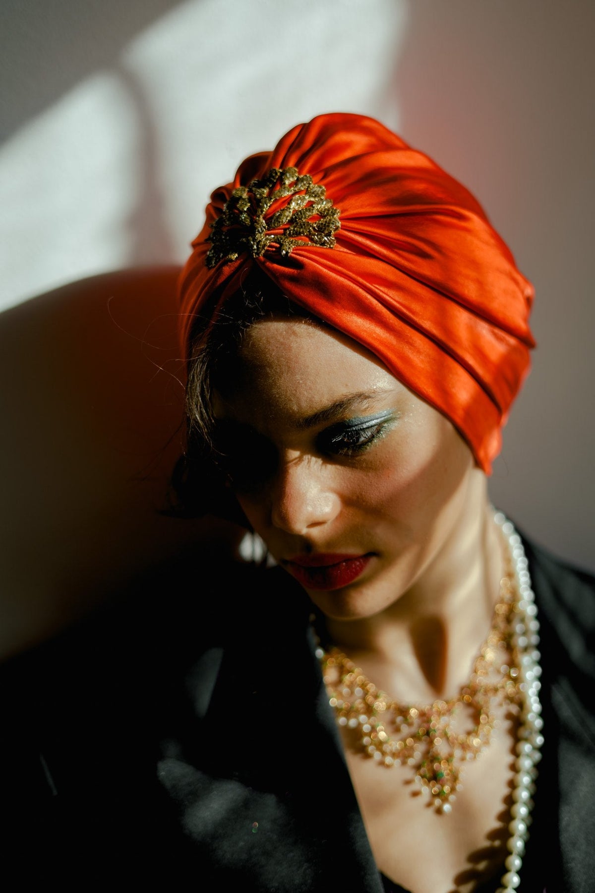 Terracotta Satin Turban – Altawes