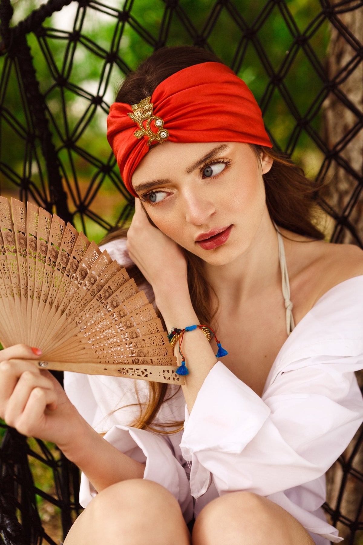 MORGIANA – Terracotta Satin Headband