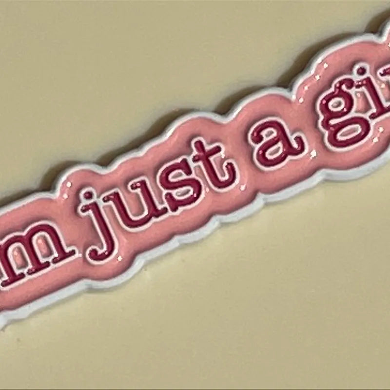 Sticker métal i'm just a girl