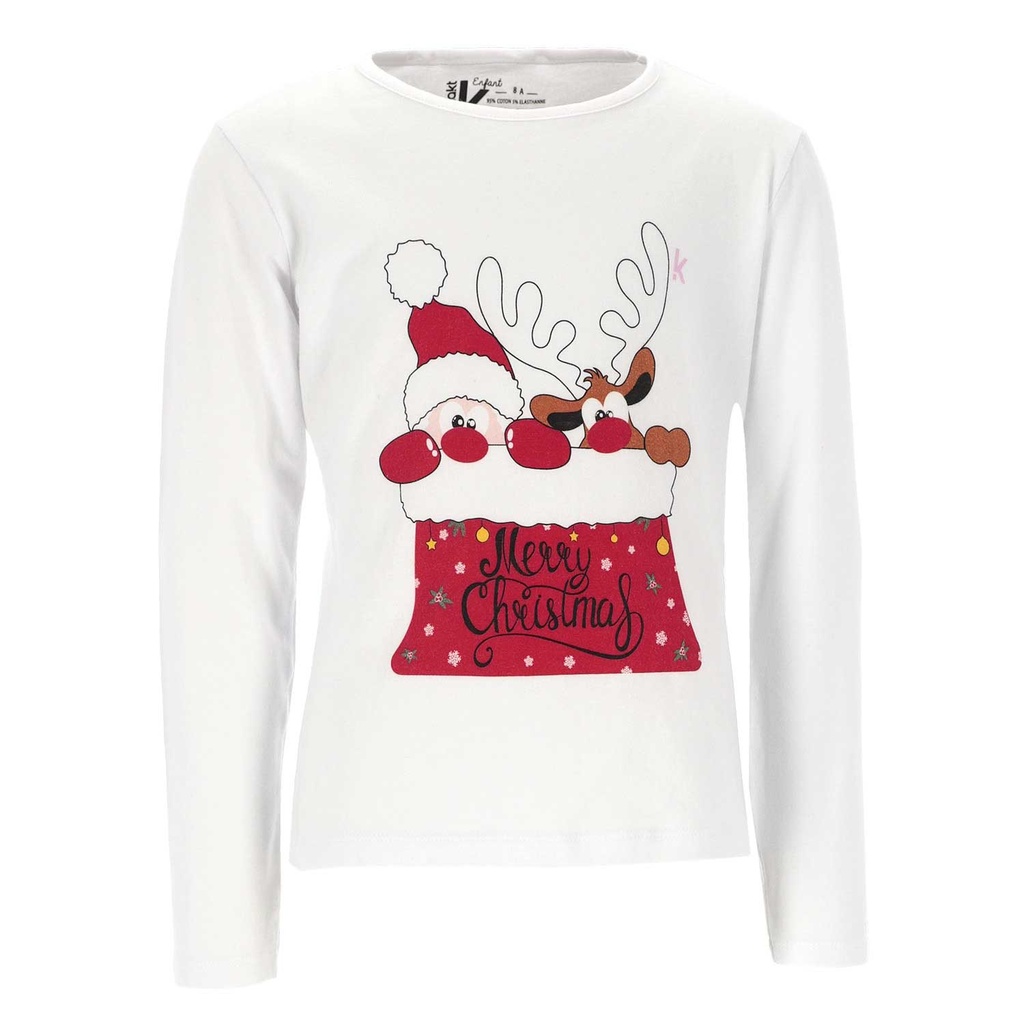 PYJAMA FILLE MANCHES LONGUES NOEL