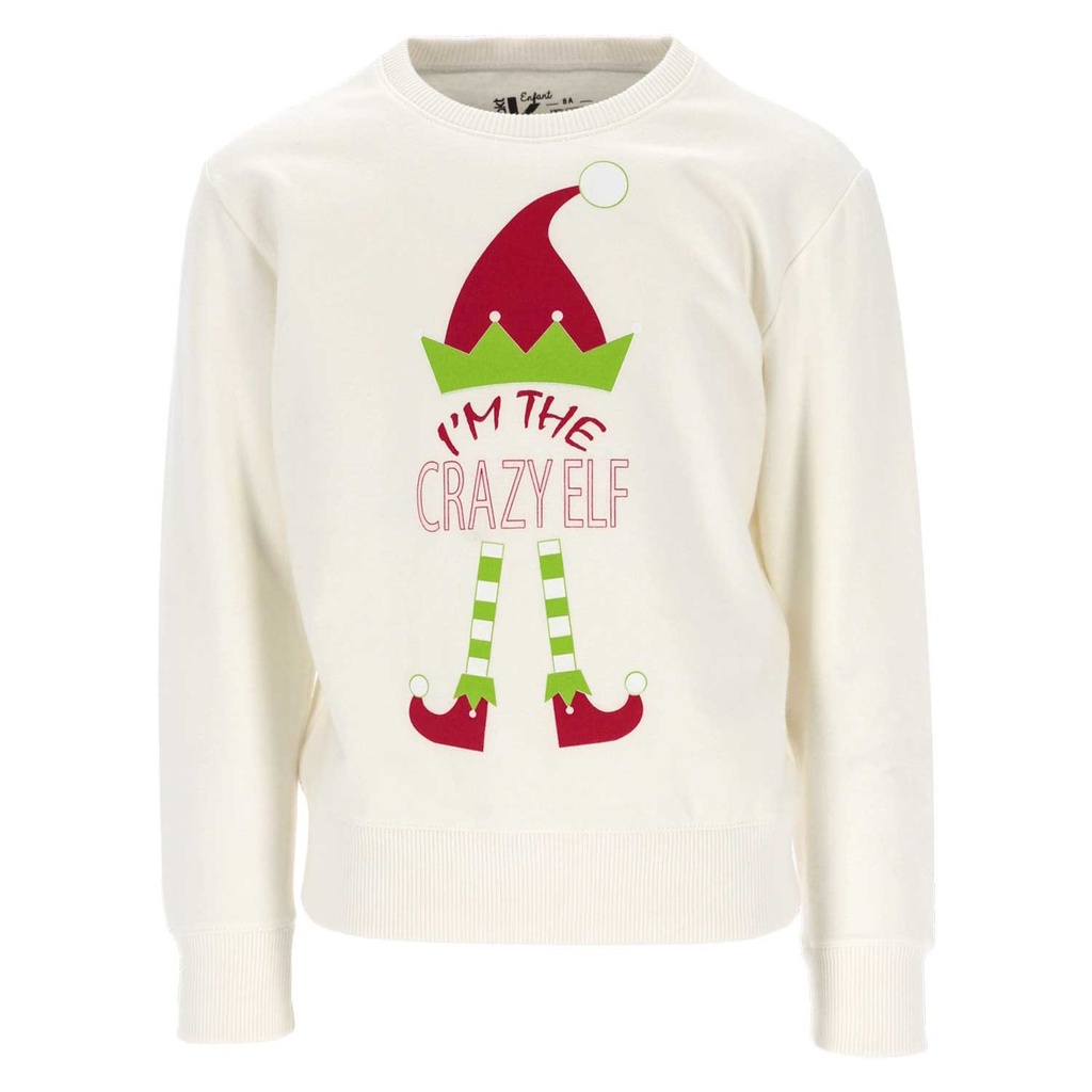 SWEAT NOEL UNISEXE ENFANT CRAZY ELF