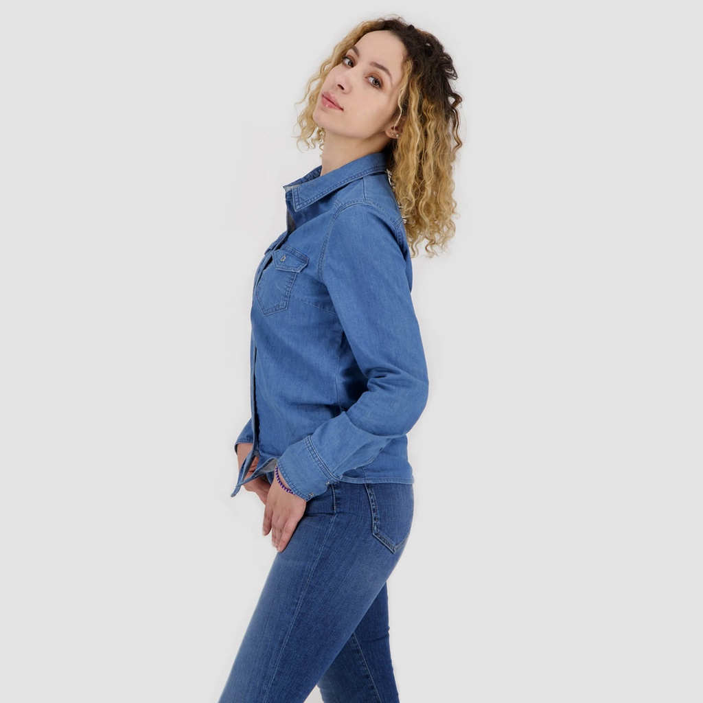 Chemise femme slim en jeans - ANNIE 689