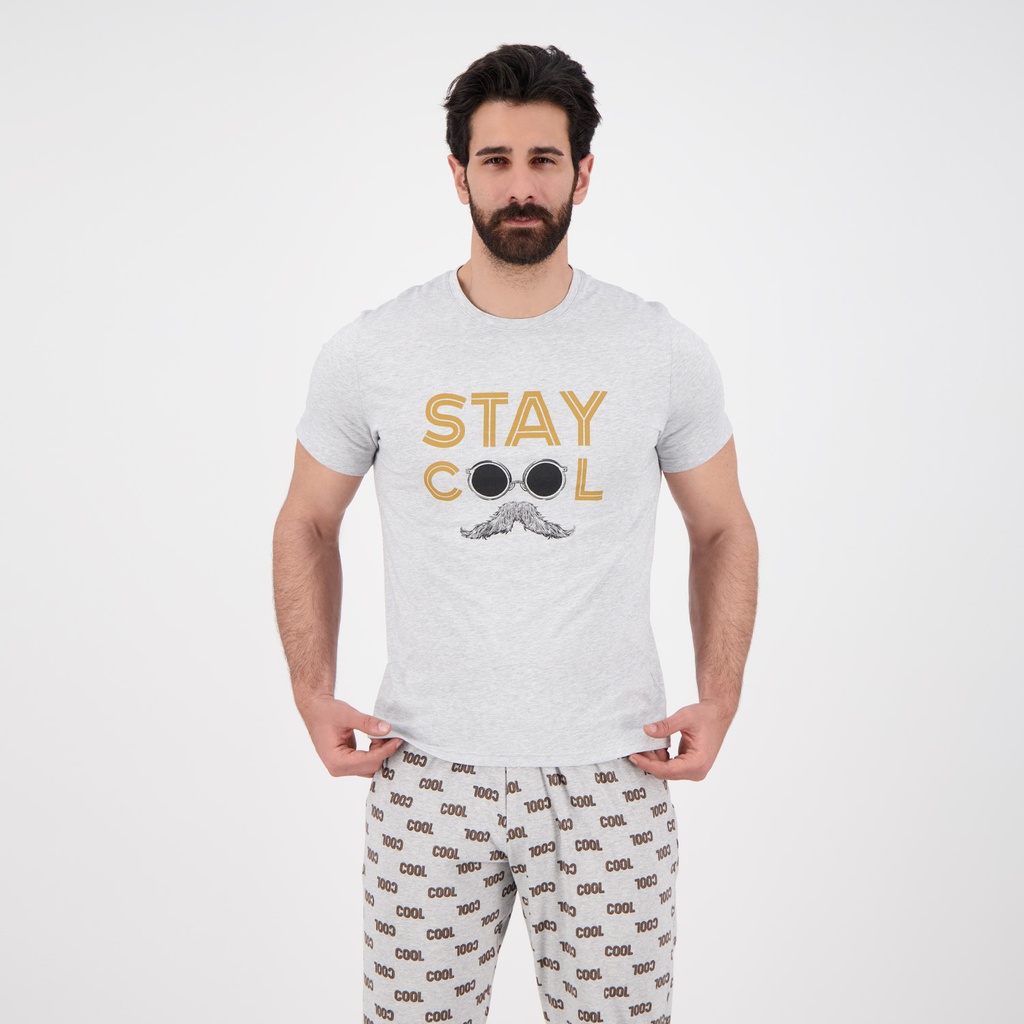 PYJAMA HOMME MANCHES COURTES STAY COOL