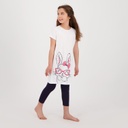 ROBE DE PYJAMA FILLE ET CAPRI  LAPIN