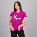Ensemeble femme t-shirt manches courtes et capri BE HAPPY