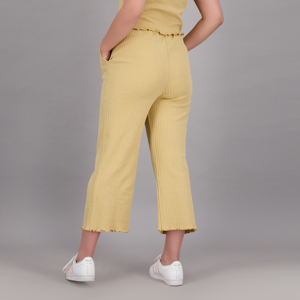 Pantalon côtelé femme bord franc