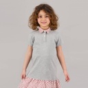 Robe polo fille manches courtes avec volant