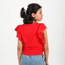 T-shirt fille manches courtes avec volant