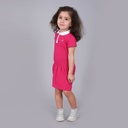 Robe bébé polo manches courtes avec volant et broderie