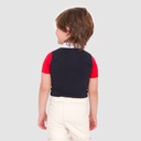 Polo bébé body manches courtes et contrastées avec patch