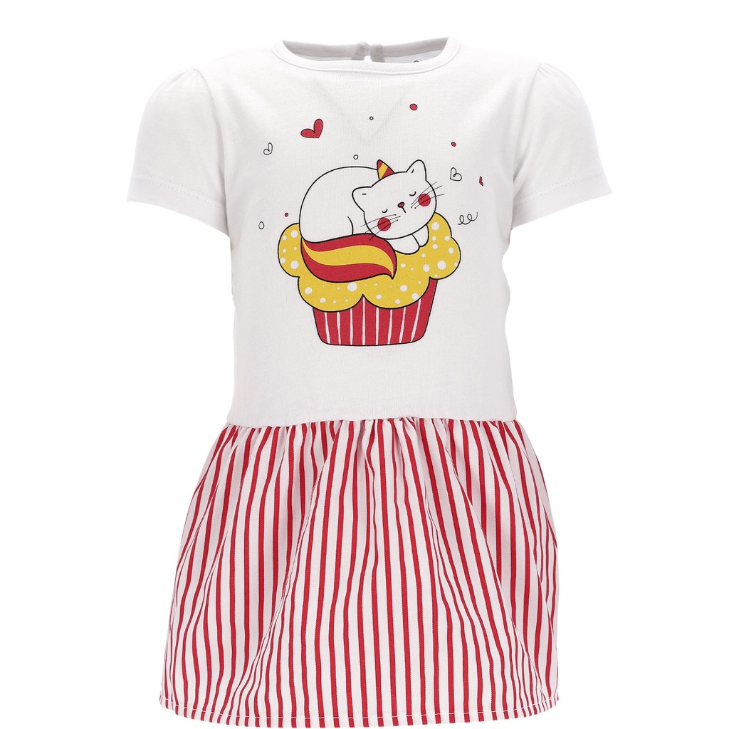 Robe bébé manches courtes avec volant CUPCAKE