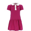 Robe bébé polo manches courtes avec volant et broderie