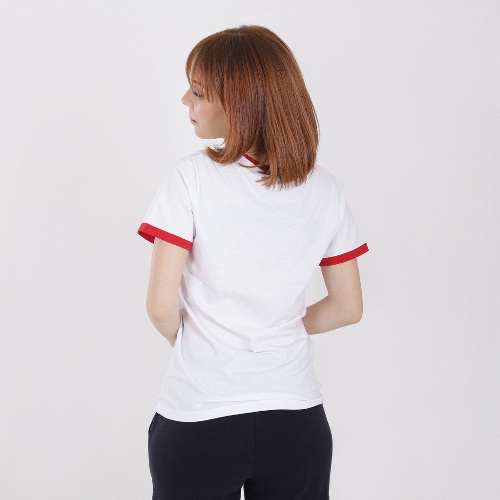 T-shirt femme manches courtes avec biais contrasté INFLUENCE