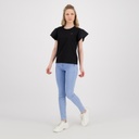 T-shirt femme manches courtes avec volant et broderie