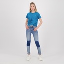 T-shirt femme crop top nouée avec broderie