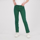 Pantalon slim femme taille haute avec bande cote