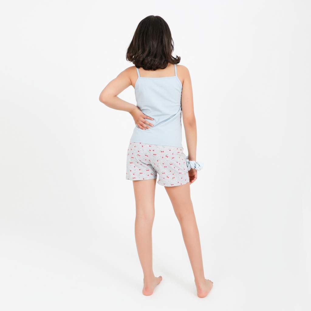 Ensemble fille bretelle et short PEACE