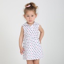 Robe polo bébé col claudine imprimé coeur