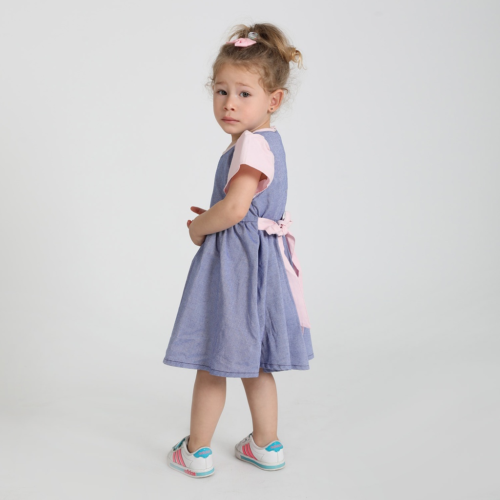 Robe bebe bi-couleur chaine et trame