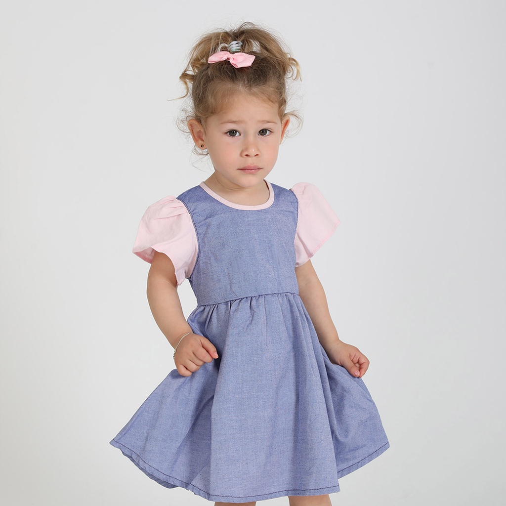 Robe bebe bi-couleur chaine et trame