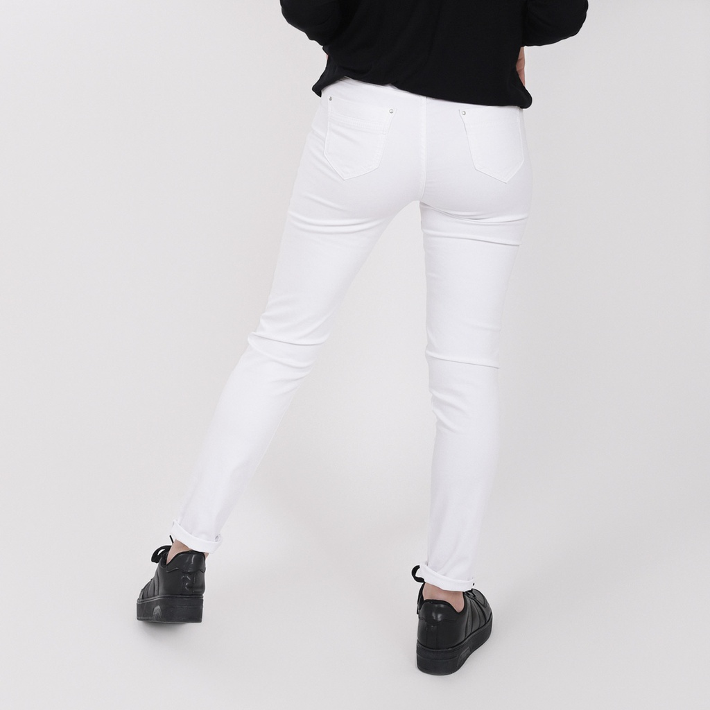 Pantalon slim femme taille haute