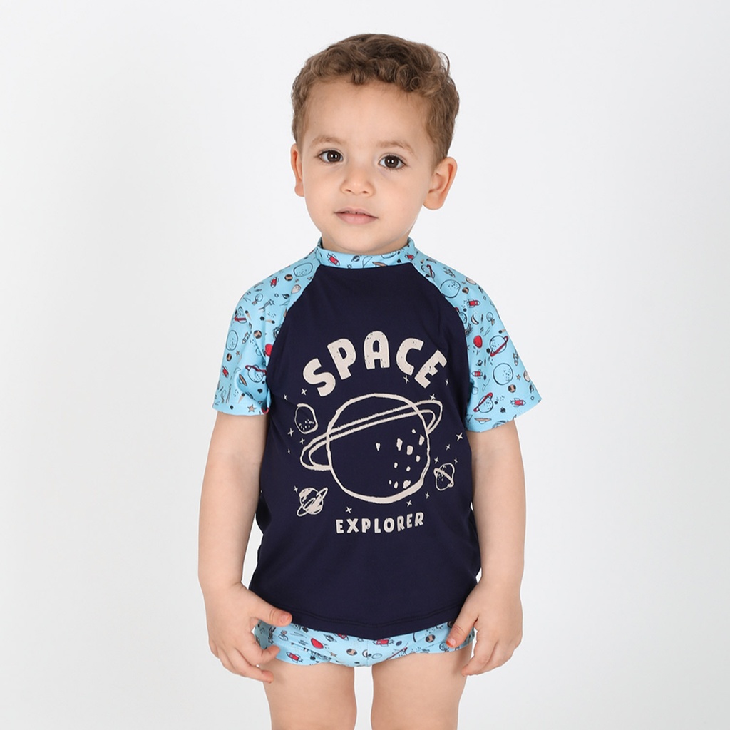 Ensemble bébé t-shirt et short de bain SPACE EXPLORER