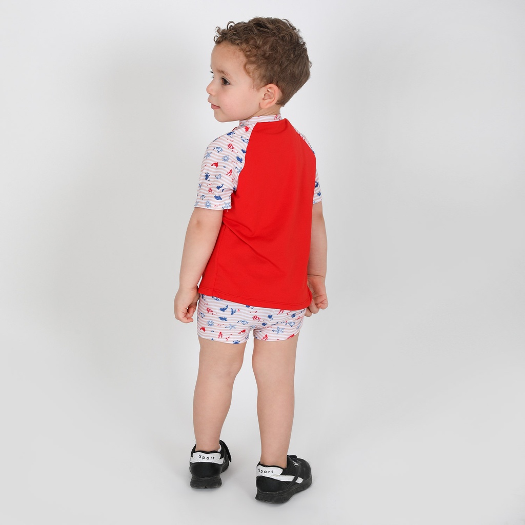 Ensemble bébé t-shirt et short de bain PETIT PIRATE