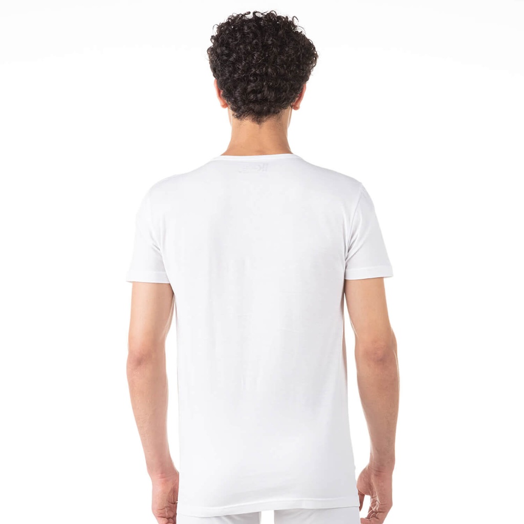 T-shirt col v homme en coton bio