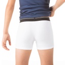 Boxer garçon avec surpiqures contrastées en coton stretch