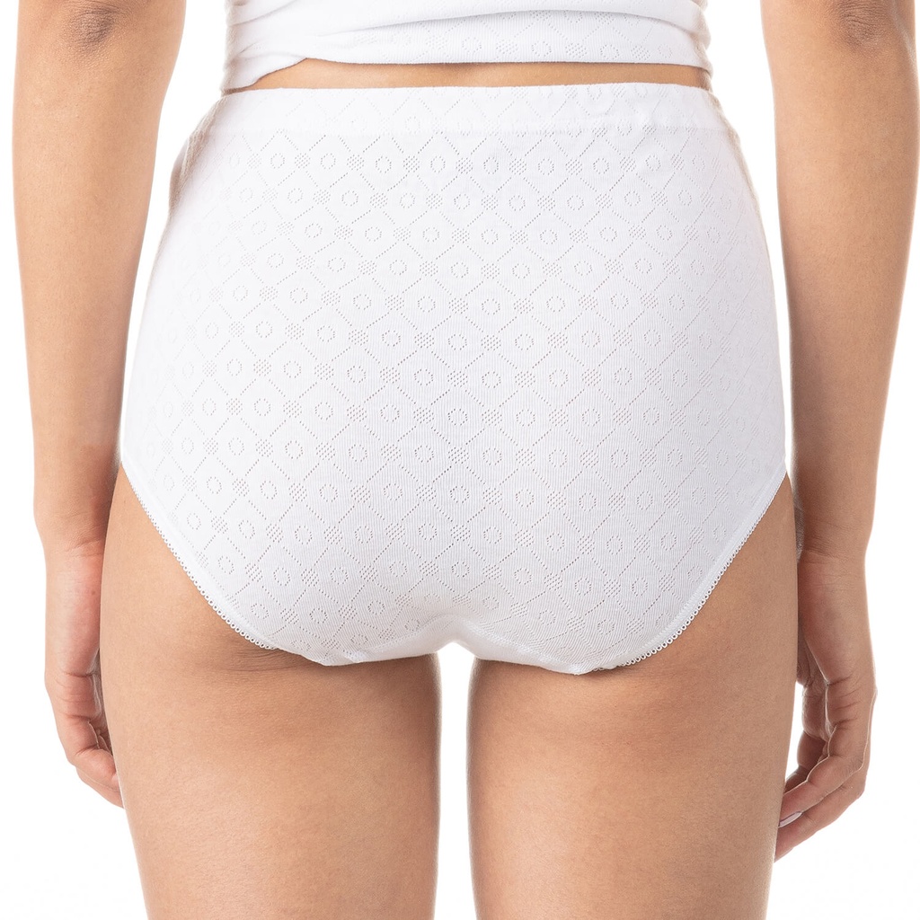 Culotte taille haute senior en tricot côtelée jacquard