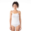 Caraco femme bords dentelle en coton stretch