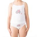 Slip fille éléphant en coton stretch