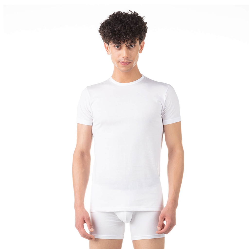 T-shirt col rond homme en coton pur