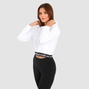 Hoodie crop femme avec élastique