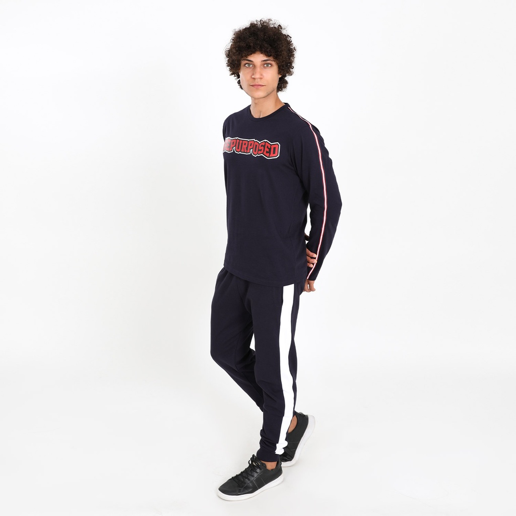 Jogger homme avec bandes contrastées