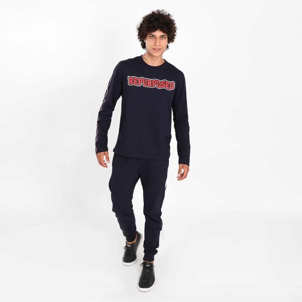 Jogger homme avec bandes contrastées