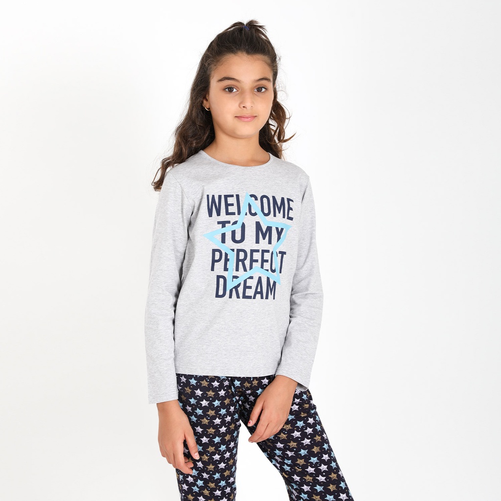Pyjama fille manches longues WELCOME TO MY PERFECT DREAM